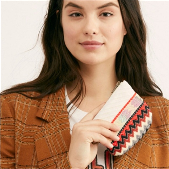 Free People Aztec Boho Gypsy Chic Coin Purse - Picture 3 of 8